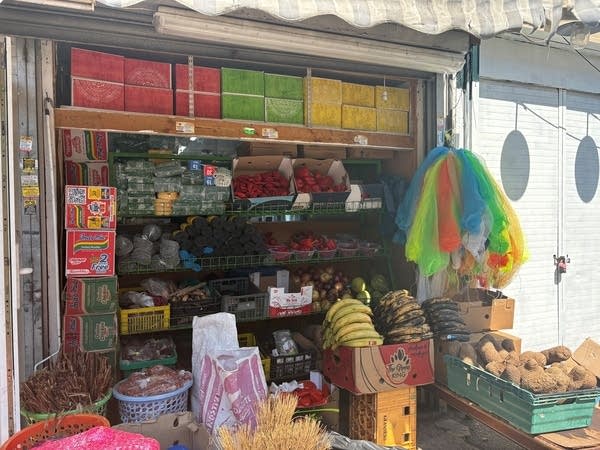 A shop front in South London specializing in imported goods, primarily from Nigeria