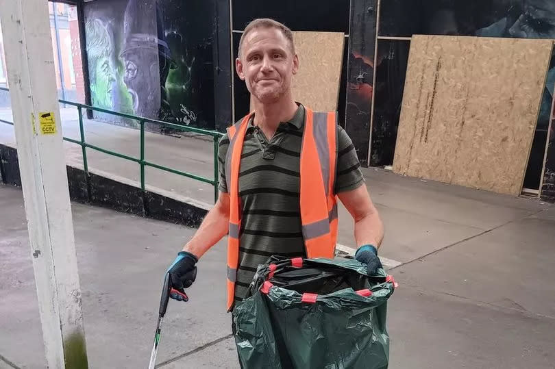 Litter picker Alan Webb - known online as Brum X