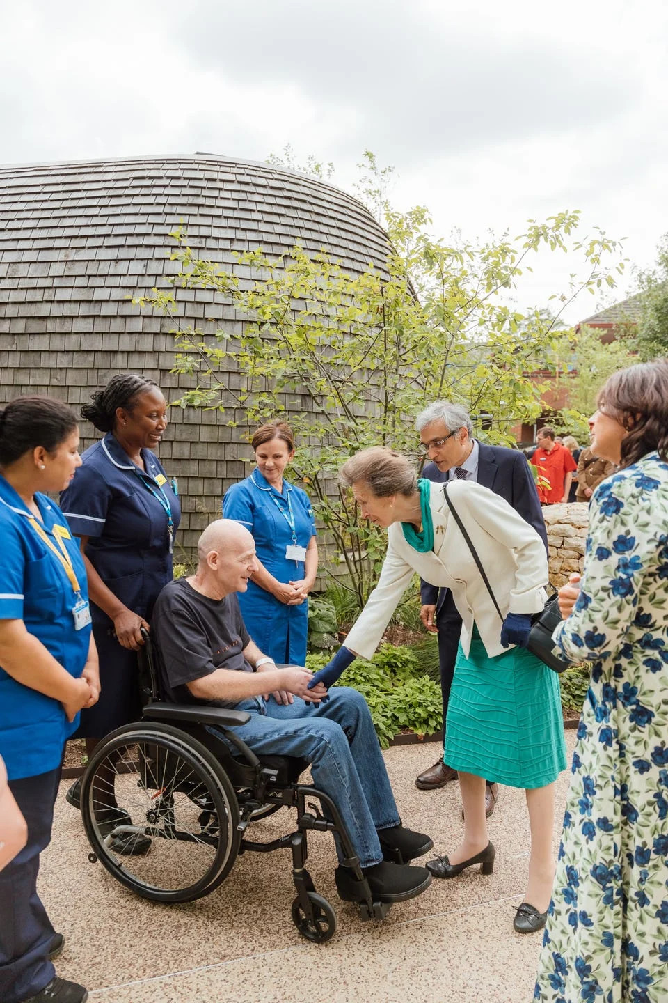 princess anne opens garden for people with spinal injuries in sheffield