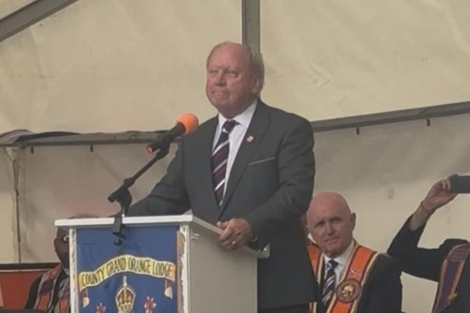 Jim Allister speaking in Glasgow