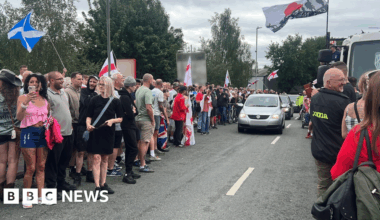 Hundreds of protesters gather at asylum hotel in Norwich area