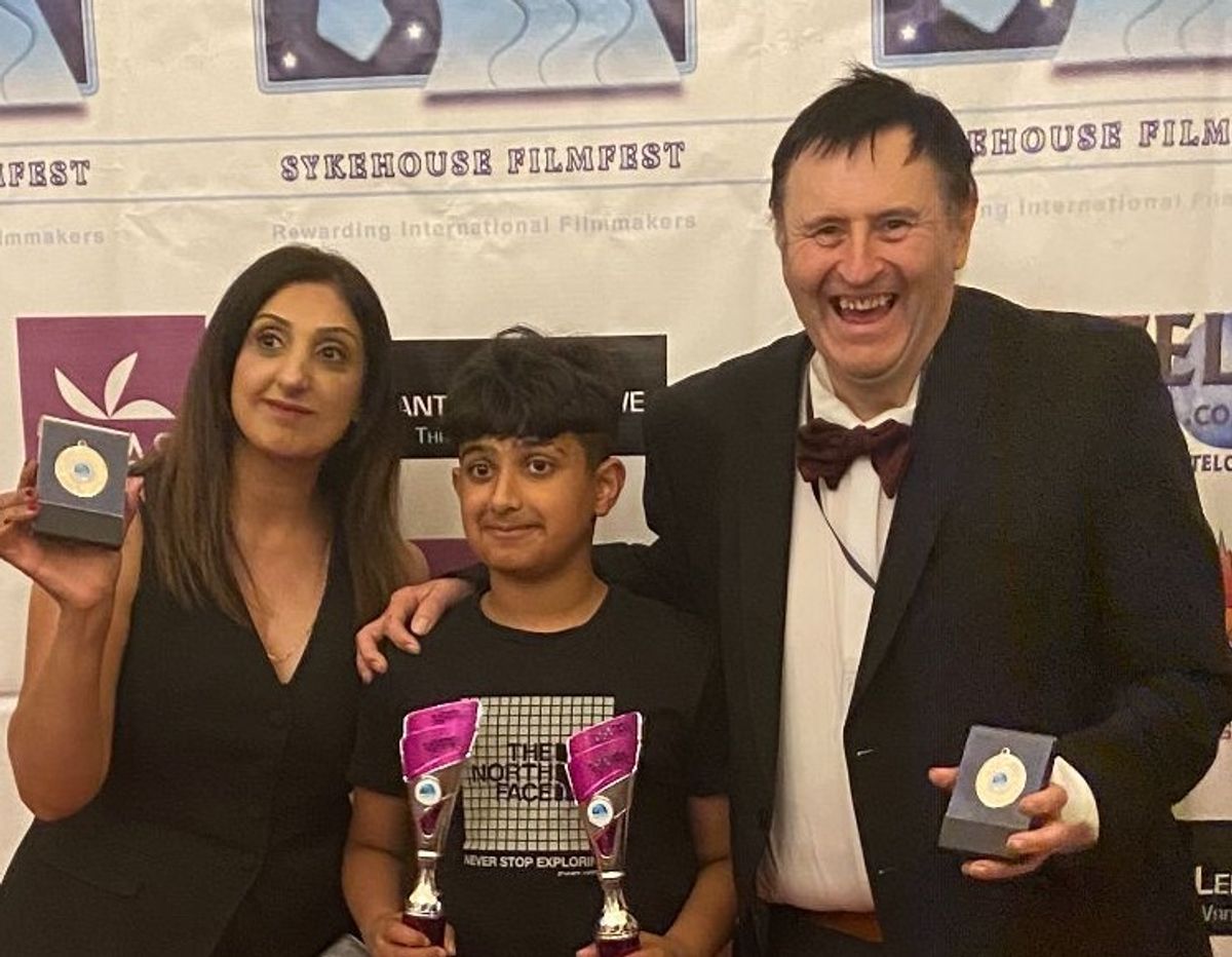 A double trophy win at The Sykehouse International Film Festival in Yorkshire for Midlands actors Rita and Reece Jagpal-Mohan and producer Keith Large