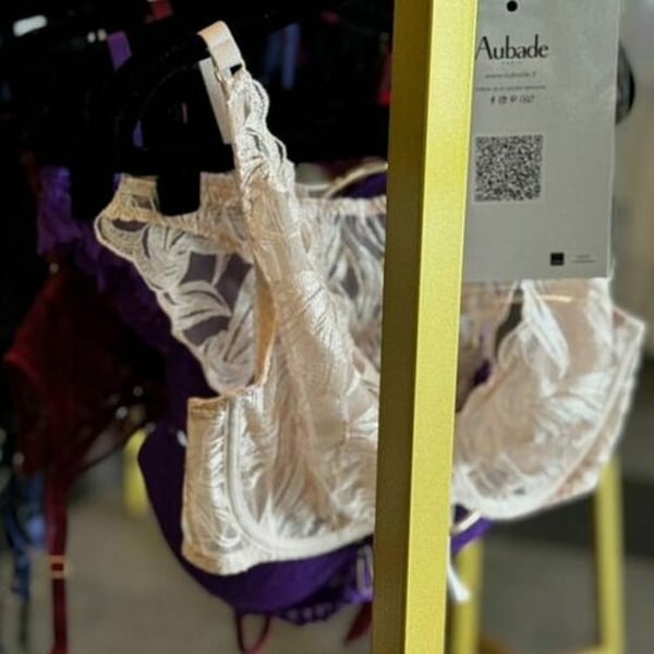 French lingerie on display in London