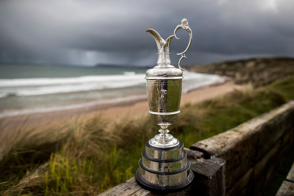 The Claret Jug pictured in Portrush in 2019