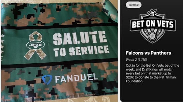 Online sports gambling companies regularly target military audiences with promotions.