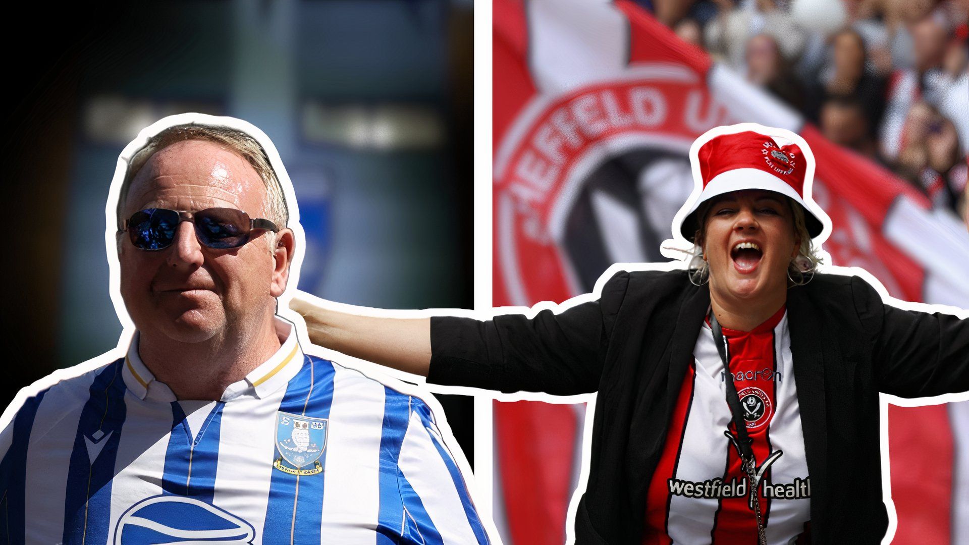Fans of Sheffield Wednesday and Sheffield United