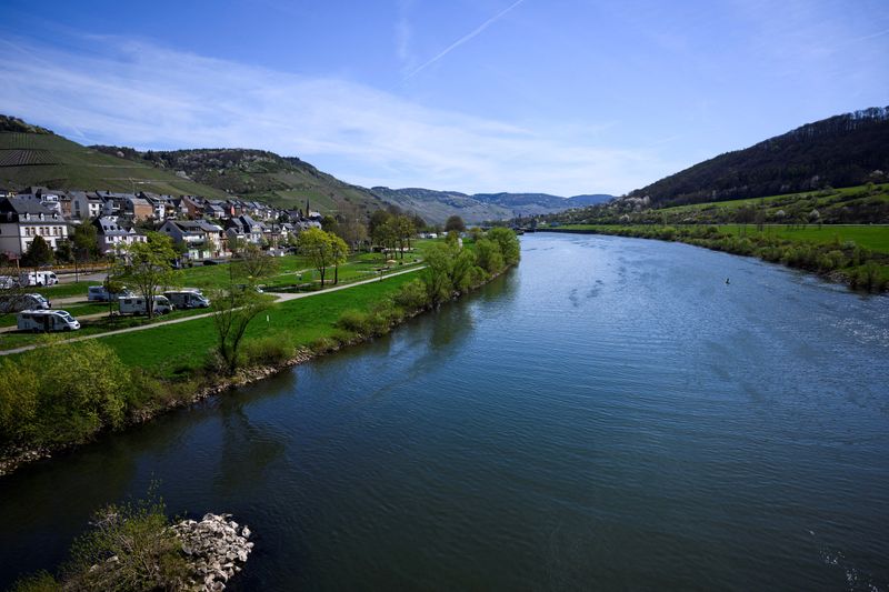 Freight shipping on Mosel river in Germany blocked after accident