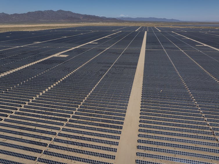A vast field of solar panels.