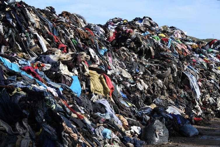 waste pile of clothes.