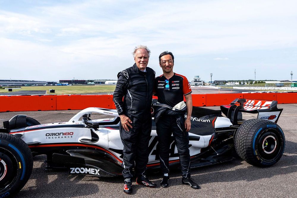  Gene Haas, Haas VF-23, founder of Haas F1 Team, Ayao Komatsu, Team principal Haas F1 Team