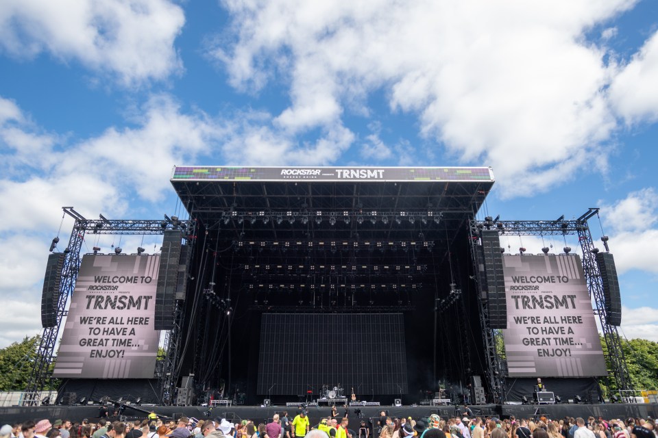 TRNSMT Festival main stage with crowd.