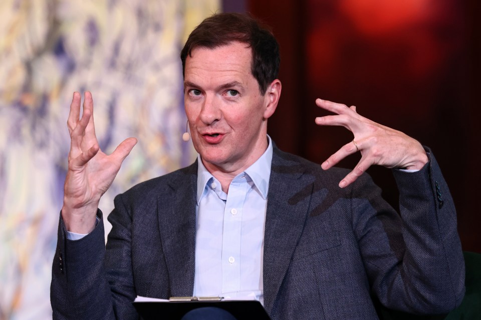 George Osborne speaking at a panel discussion.