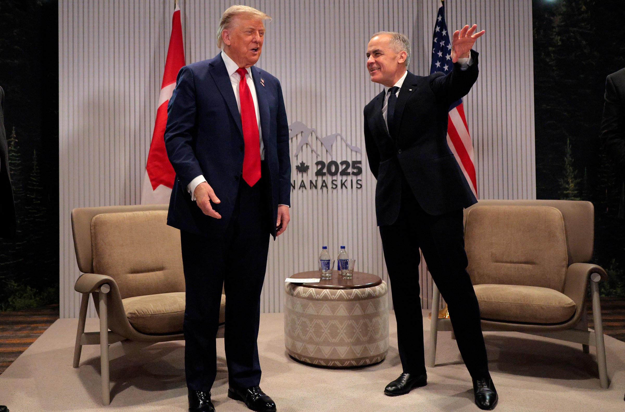 Trump with Canadian Prime Minister Mark Carney