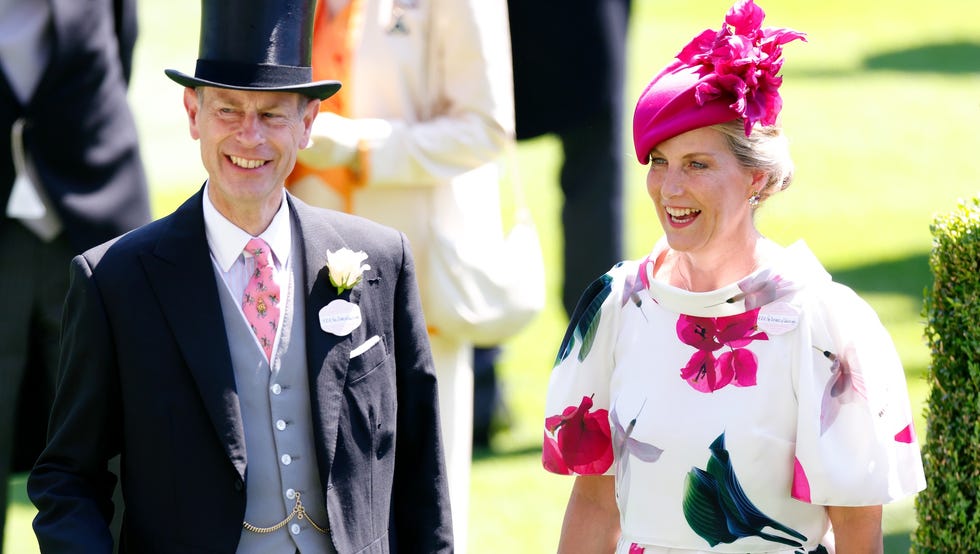ascot, united kingdom june 18: (embargoed for publication in uk newspapers until 24 hours after create date and time) prince edward, duke of edinburgh and sophie, duchess of edinburgh attend day two of royal ascot at ascot racecourse on june 18, 2025 in ascot, england. (photo by max mumby/indigo/getty images)
