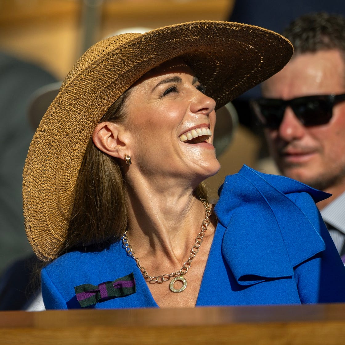 london, england july 13: catherine, princess of wales in the royal box for the gentlemen's singles final on centre court during the wimbledon lawn tennis championships at the all england lawn tennis and croquet club at wimbledon on july 13th, 2025, in london, england. (photo by tim clayton/getty images)