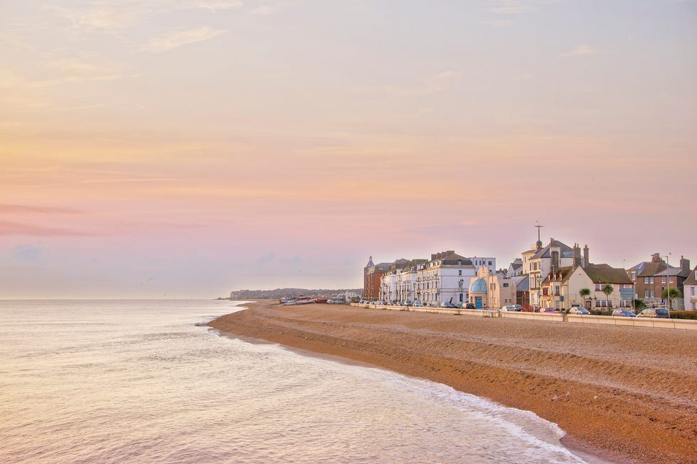 view beach at deal beach kent , england uk