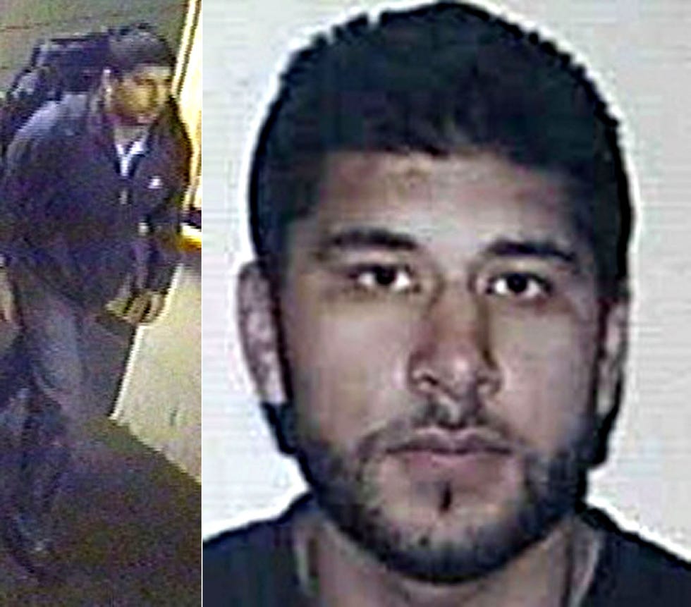 unspecified: this combination photo shows two handout images released by the metropolitan police on july 14, 2005. on the right is a cctv image of hasib hussain seen at luton station on july 7, 2005 and on the left is a headshot of hasib hussain from his driving licence. hussain was on the no 30 bus in london which exploded on july 7, 2005 killing at least 13 people. police found his driving licence and cash cards after searching the wrecked bus. at least 53 people were killed and 700 injured during morning rush hour terrorist attacks which were targeted at londons transport links with 3 bombs exploding on underground trains and one on a bus on july 7. (photo by metropolitan police via getty images)