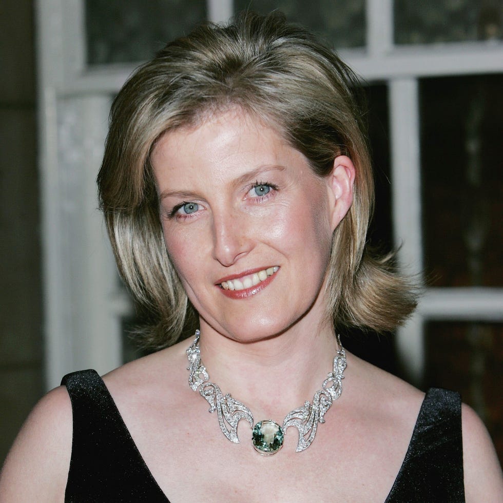 london march 08: sophie rhys jones, countess of wessex arrives at the childline  mission enfance royal gala dinner at banqueting house on march 8, 2006 in london, england. the gala in aid of childrens charities includes a reception, dinner and charity auction, with a performance by classical singer katherine jenkins. (photo by mj kim/getty images)