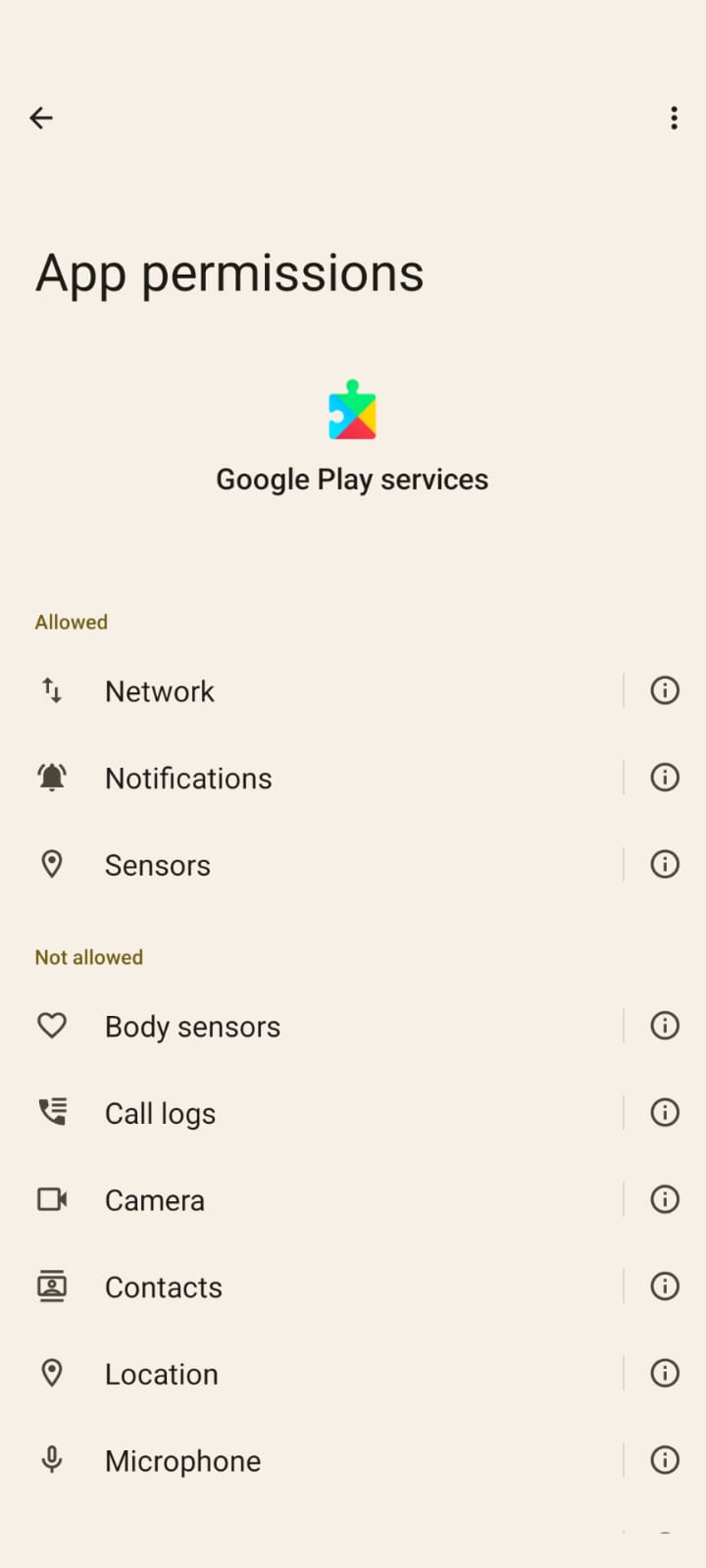grapheneos play services disabled permissions