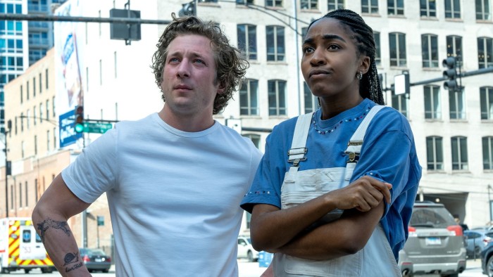 Jeremy Allen White as Carmen “Carmy” Berzatto, Ayo Edebiri as Sydney Adamu in ‘The Bear’