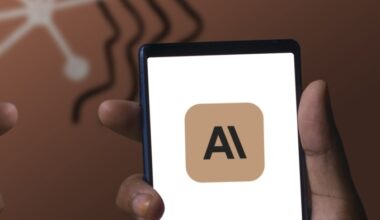 A phone with the Anthropic logo