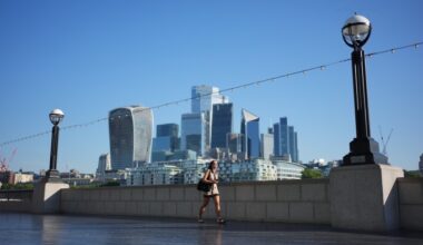 The City skyline in London