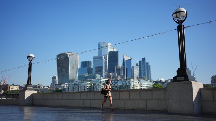 The City skyline in London