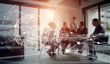 Global business concept. Communication network. Management strategy. Digital transformation.