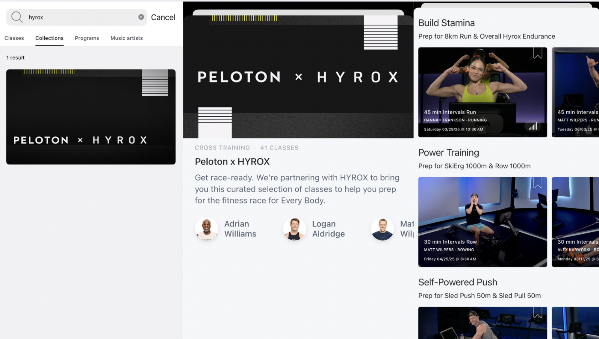 Peloton's Hyrox classes