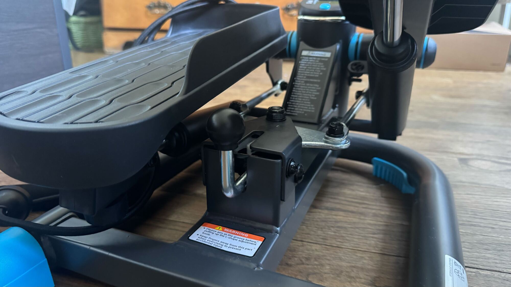 The Merach mini stepper settings.