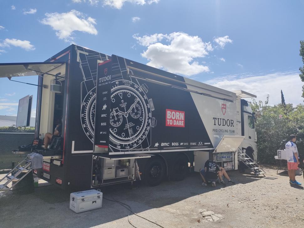 Tudor Pro Cycling rest day hotel, Montpellier, 2025 Tour de France