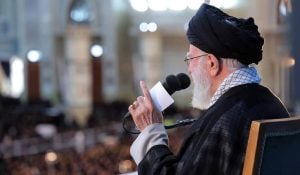 The Iranian regime's Supreme Leader Ali Khamenei addresses his forces on June 9, 2025