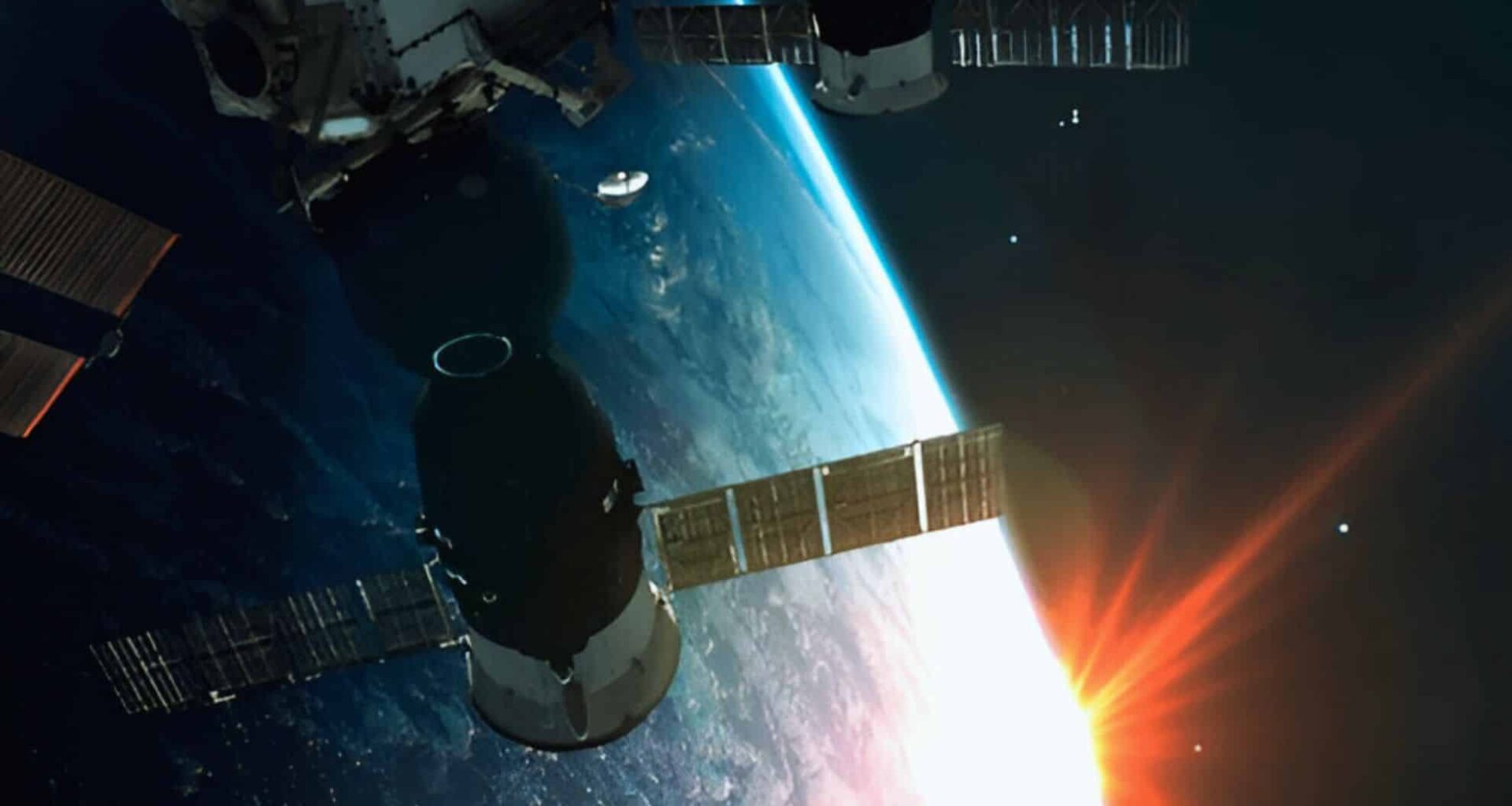The ISS Orbiting Earth