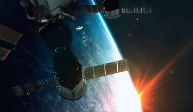 The ISS Orbiting Earth