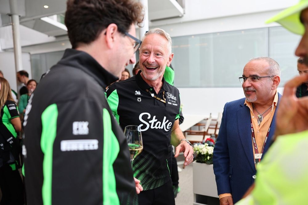 Jonathan Wheatley, Team Principal of Stake F1 Team Kick Sauber and Mattia Binotto, COO and CTO of Stake F1 Team Kick Sauber 