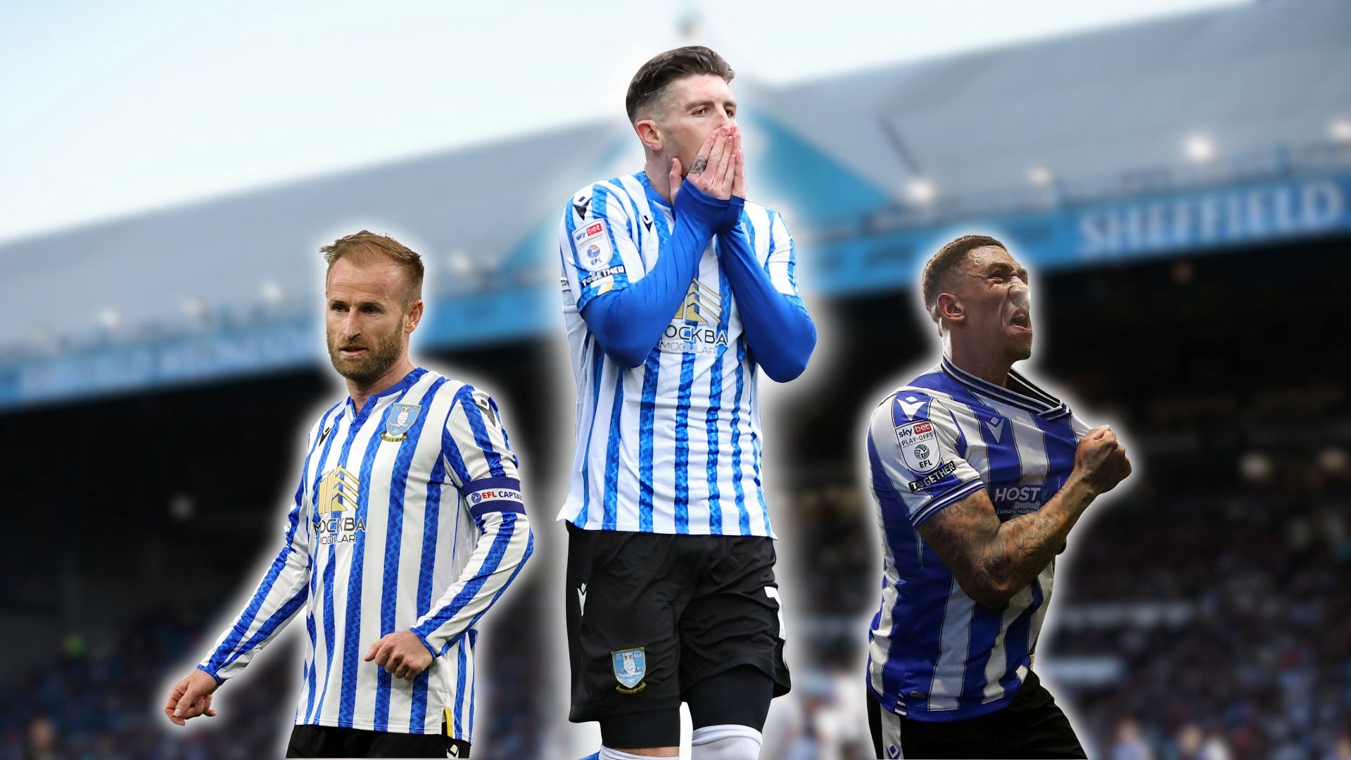 Josh Windass, Barry Bannan and Liam Palmer