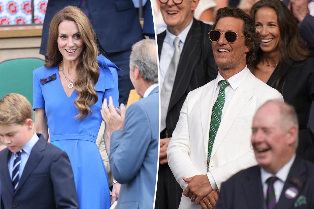 Matthew McConaughey praised for sweet gesture upon Prince William and Kate Middleton's Wimbledon arrival