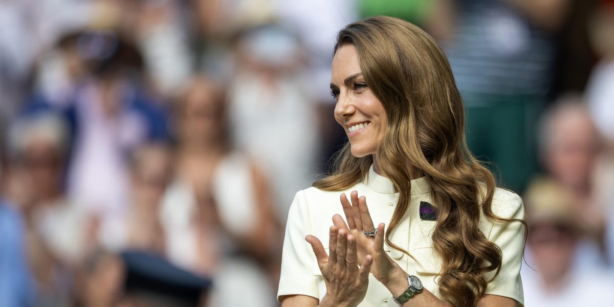 The Princess of Wales' new "slated honey" hair at Wimbledon is her lightest shade yet