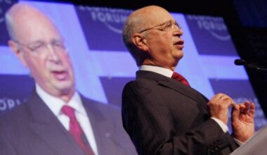 World Economic Forum founder and Executive Chairman Klaus Schwab talks during the opening of the World Economic Forum on January 23, 2008.
