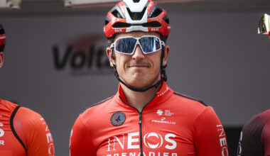 Geraint Thomas of Ineos Grenadiers participates in the 104th Volta Ciclista a Catalunya 2025, Stage 3 from Viladecans The Style Outlets to La Molina in Viladecans, Spain, on March 26, 2025.
