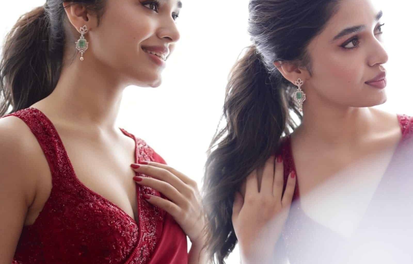 Krithi Shetty Drops Desi Heat in Maroon