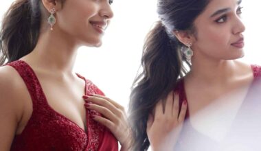 Krithi Shetty Drops Desi Heat in Maroon