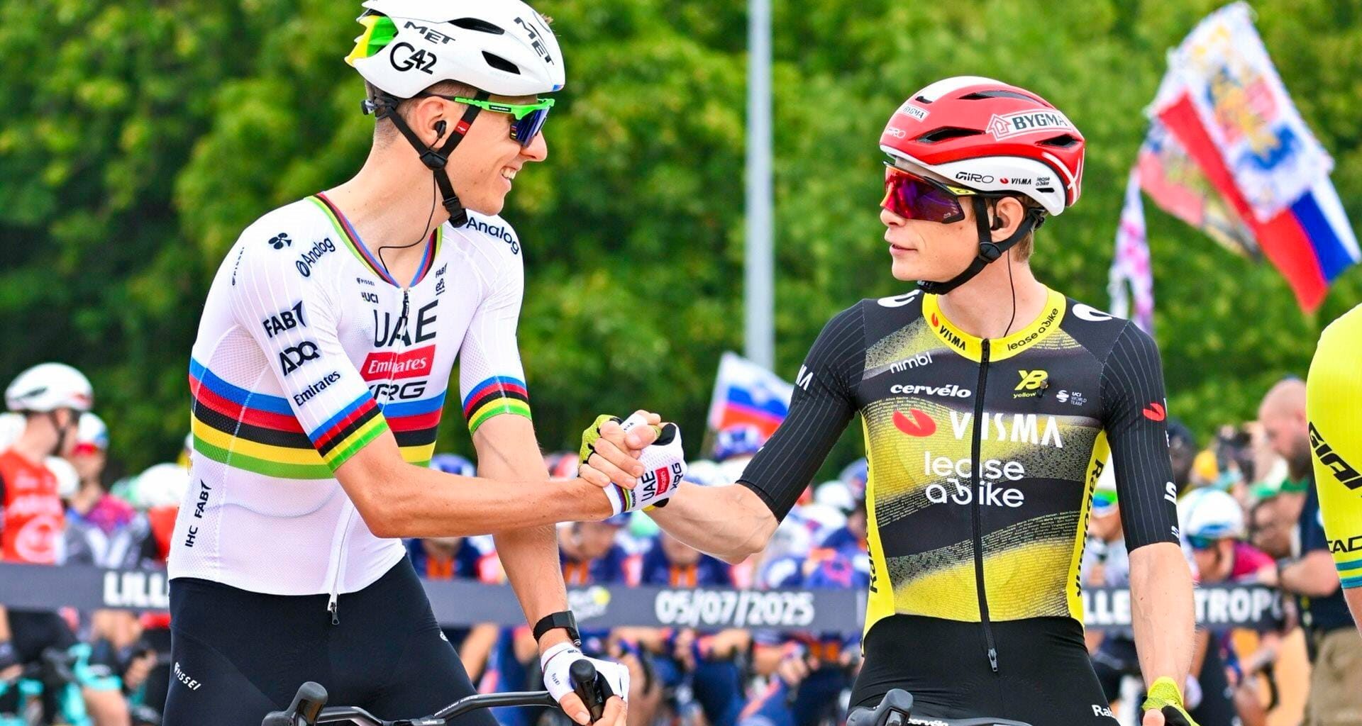 Vingegaard holds his own on terrain that favors Pogačar