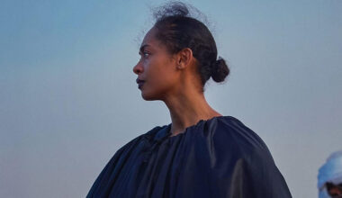 the side profile of the main actress in the on becoming a guinea fowl movie