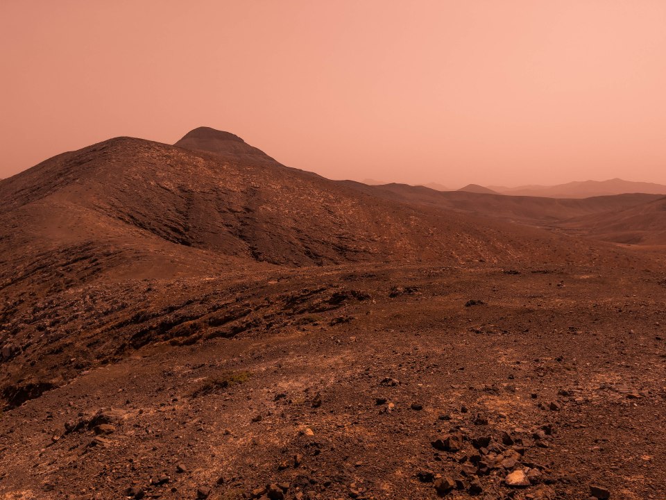 Rocky Martian landscape.