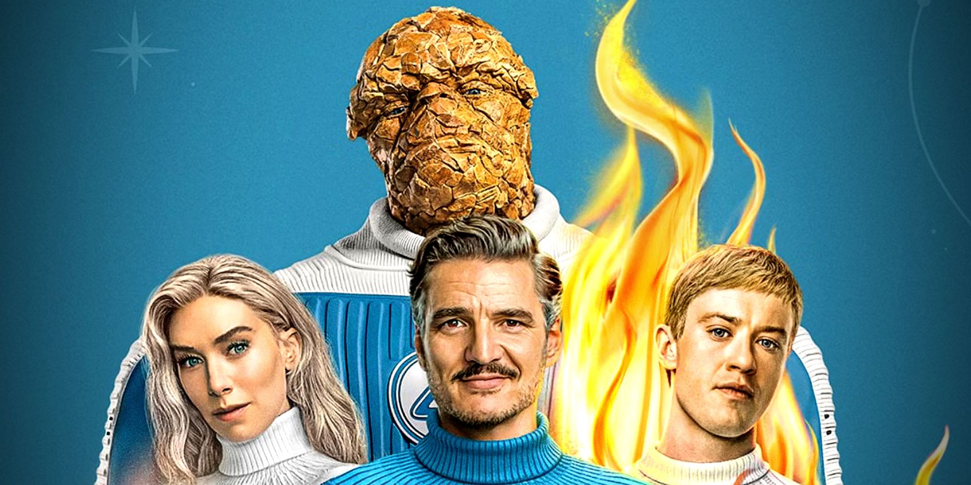 Marvel's First Family poses together for The Fantastic Four First Steps promotional poster