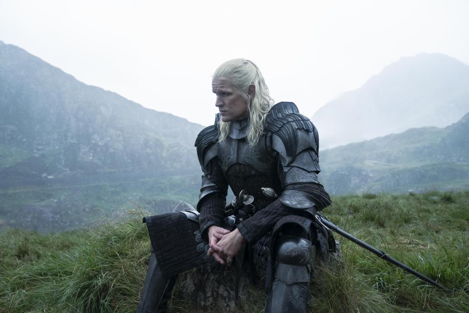 Matt Smith as Prince Daemon Targaryen in armor.