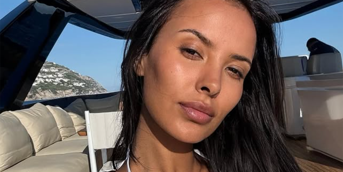 Maya Jama looks incredible in tiny crotchet bikini as she shares steamy insight into Ruben Dias holiday