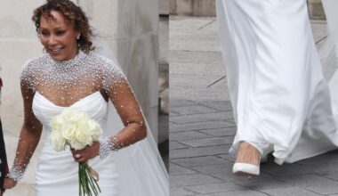 Mel B wears pointed-toe pumps at wedding to Rory McPhee in London