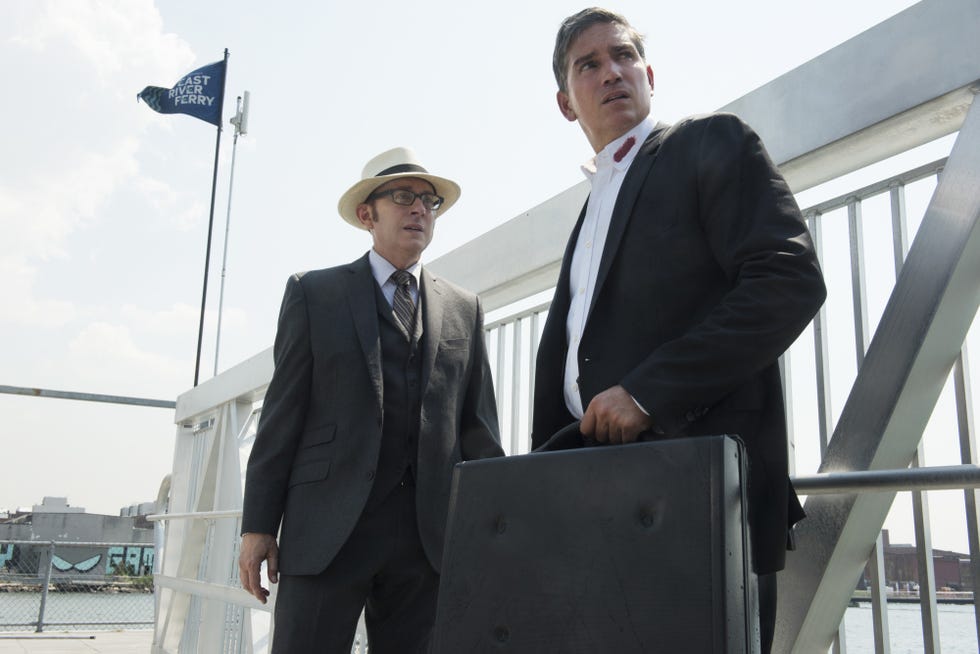 michael emerson as harold finch and jim caviezel as john reese, person of interest